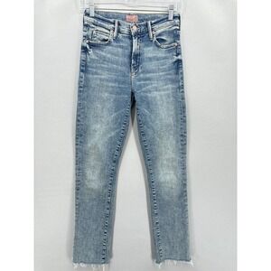 Mother Jeans‎ Womens 25 Blue The Rascal Ankle Fray Raw Hem Stretch Made in USA